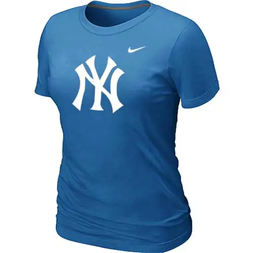 Image New York Yankees Heathered L.blue Nike Women's Blended T-Shirt