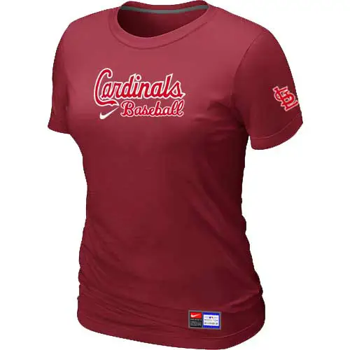 Image St. Louis Cardinals Nike Women's Red Short Sleeve Practice T-Shirt