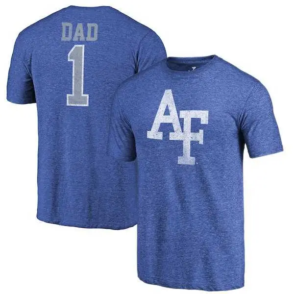 Image Air Force Falcons Fanatics Branded Royal Greatest Dad Tri Blend T-Shirt