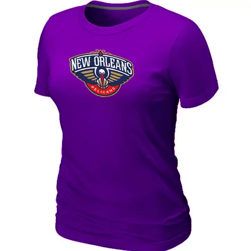 Image New Orleans Pelicans Big & Tall Primary Logo Purple Women's T-Shirt