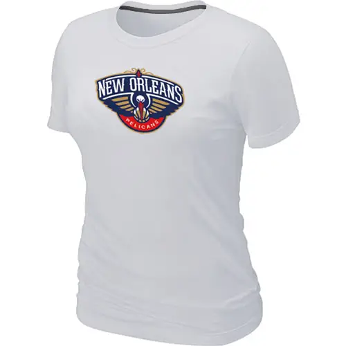 Image New Orleans Pelicans Big & Tall Primary Logo White Women's T-Shirt