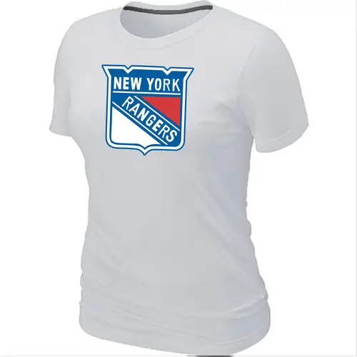 Image New York Rangers Big & Tall Women's Logo White T-Shirt