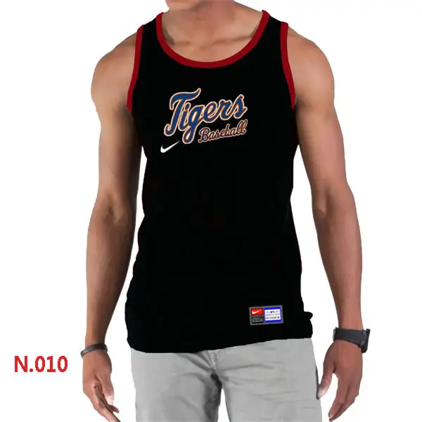 Image Nike Detroit Tigers Home Practice men Tank Top Black