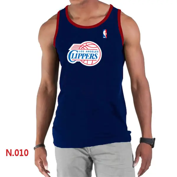 Image NBA Los Angeles Clippers Big x26 Tall Primary Logo men D.Blue Tank Top