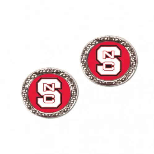 Image North Carolina State Wolfpack Earrings Post Style - Special Order
