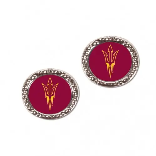Image Arizona State Sun Devils Earrings Post Style - Special Order