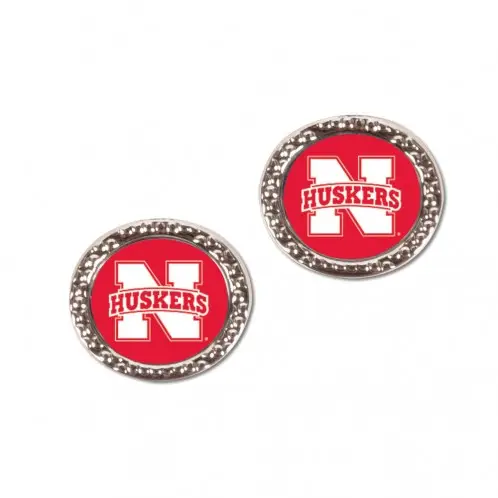 Image Nebraska Cornhuskers Earrings Post Style - Special Order