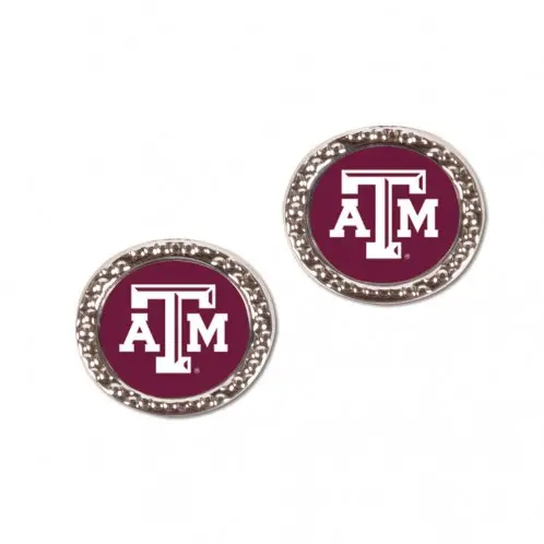 Image Texas A&M Aggies Earrings Post Style - Special Order