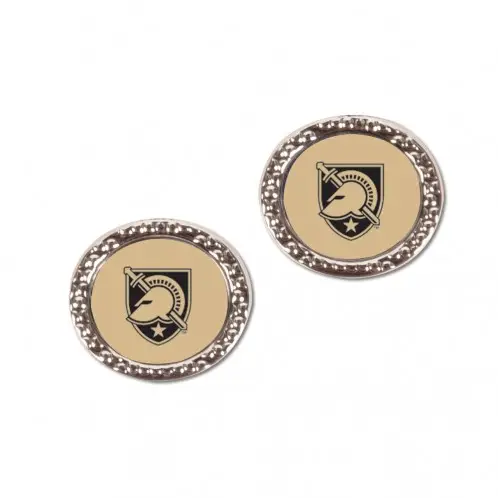 Image Army Black Knights Earrings Round Style - Special Order