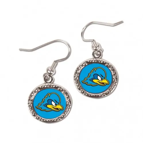 Image Delaware Blue Hens Earrings Round Style - Special Order