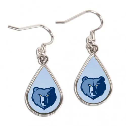 Image Memphis Grizzlies Earrings Tear Drop Style - Special Order