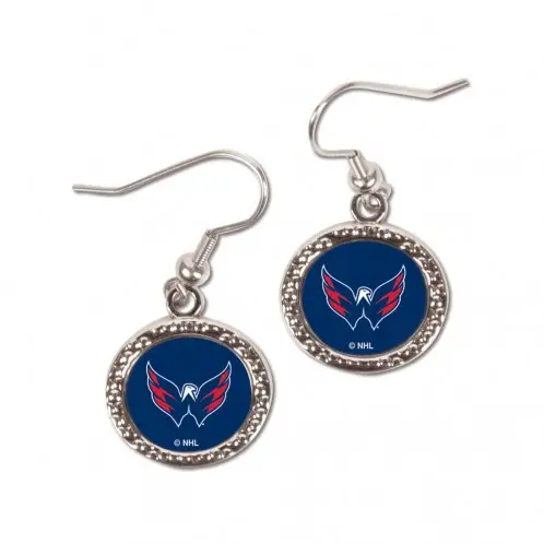 Image Washington Capitals Earrings Round Style - Special Order