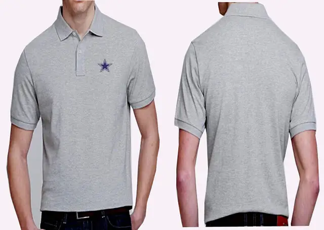 Image Dallas Cowboys Players Performance Polo Shirt-Gray