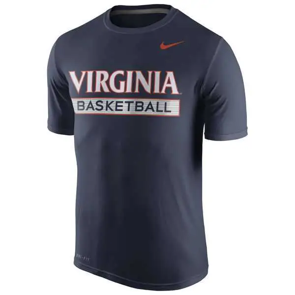 Image Virginia Cavaliers Nike Basketball Practice Performance WEM T-Shirt - Navy Blue