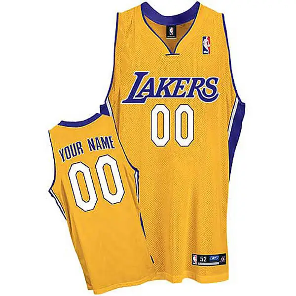 Image Los Angeles Lakers Customized yellow Home Jerseys