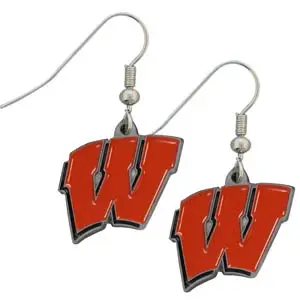 Image Wisconsin Badgers Dangle Earrings - Special Order