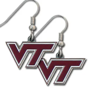 Image Virginia Tech Hokies Earrings Dangle Style - Special Order