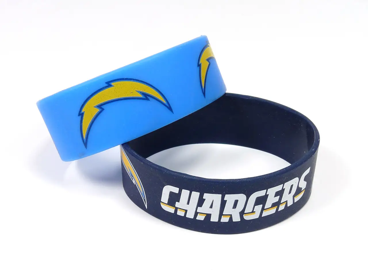 Image Los Angeles Chargers Bracelets 2 Pack Wide