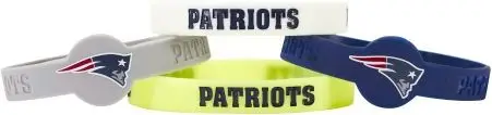 Image New England Patriots Bracelets 4 Pack Silicone