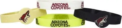 Image Arizona Coyotes Bracelets - 4 Pack Silicone - Special Order