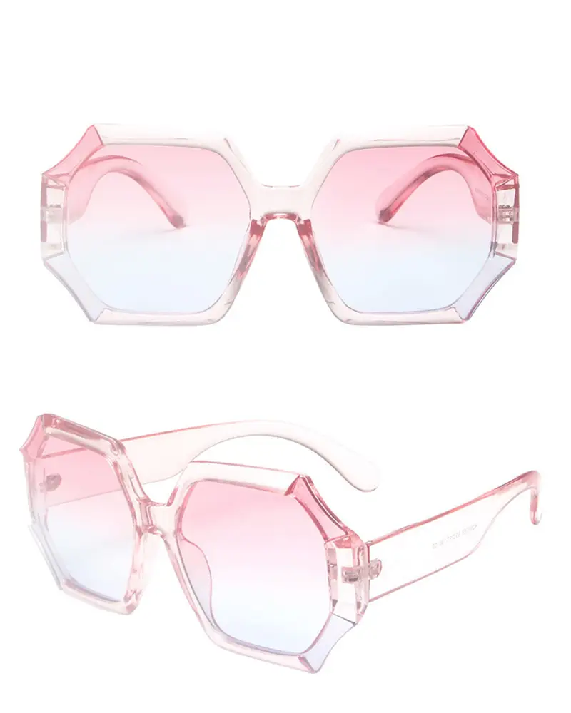 Image 1Pair Geometric Asymmetrical Trendy Street Sunglasses