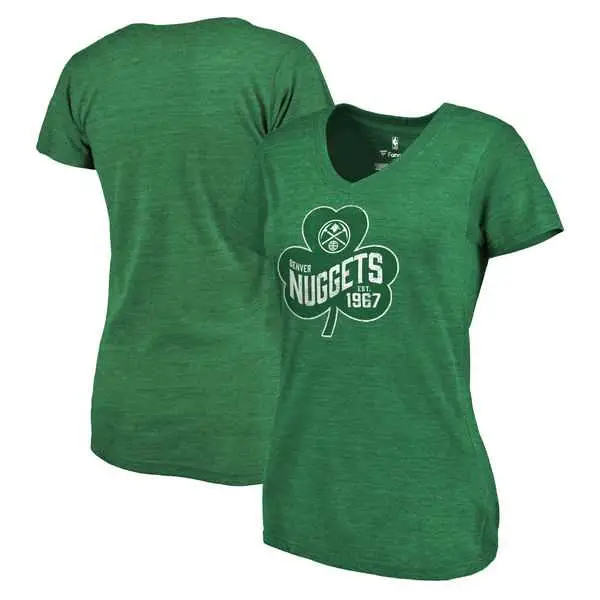 Image Women's Denver Nuggets Fanatics Branded St. Patrick's Day Paddy's Pride Tri-Blend T-Shirt - Green FengYun