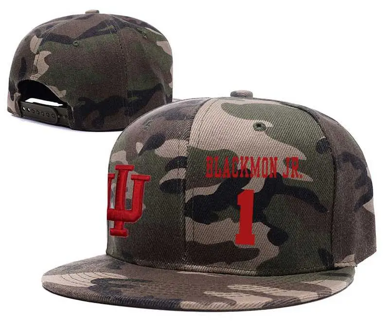 Image Indiana Hoosiers #1 James Blackmon Jr. Camo College Basketball Adjustable Hat