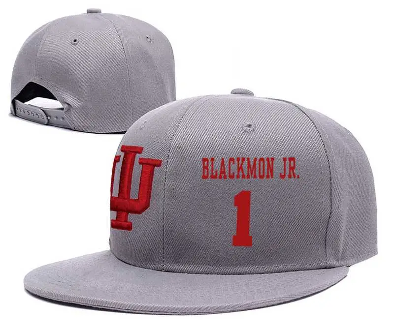 Image Indiana Hoosiers #1 James Blackmon Jr. Gray College Basketball Adjustable Hat