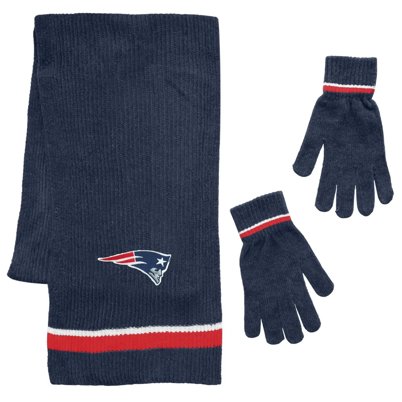 Image New England Patriots Scarf and Glove Gift Set Chenille